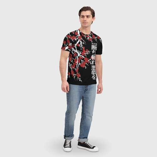 Мужская 3D футболка с принтом Корпус бойни демонов, вид сбоку #3
