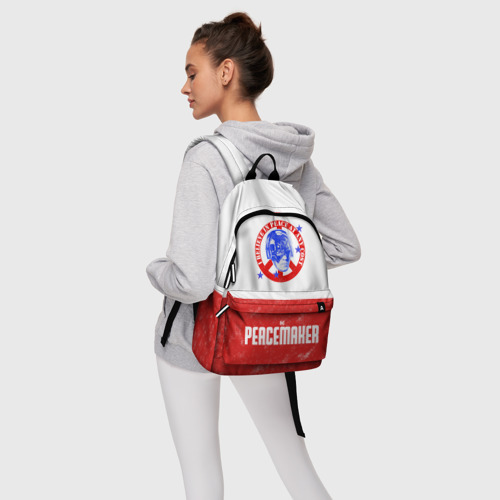 Рюкзак 3D с принтом Миротворец Лого, фото #4