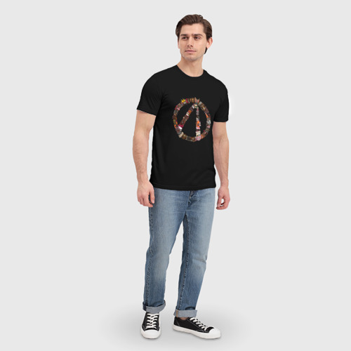 Мужская 3D футболка с принтом Символ охотника | Tiny Tina, вид сбоку #3