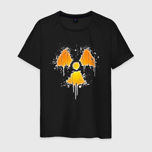 Мужская футболка с принтом Radioactive symbol, вид спереди #2