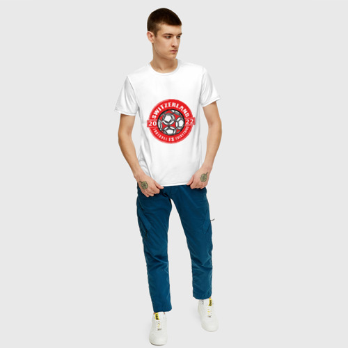 Мужская футболка с принтом Switzerland 2022, вид сбоку #3