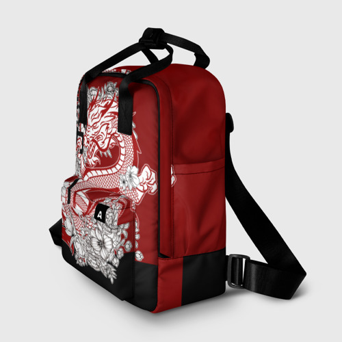 Женский рюкзак 3D с принтом Китайский Дракон / Символ Добра, фото на моделе #1