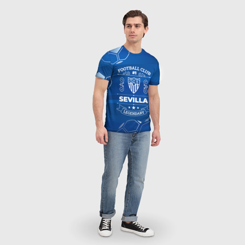 Мужская 3D футболка с принтом Sevilla FC #1, вид сбоку #3