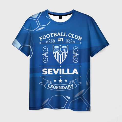 Мужская 3D футболка с принтом Sevilla FC #1, вид спереди #2