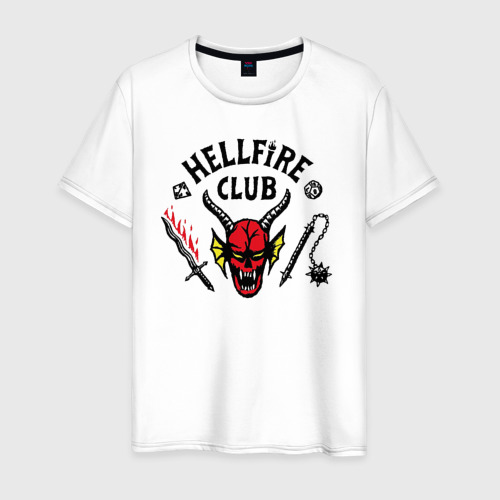 Мужская футболка с принтом Hellfire Club Stranger Things 4, вид спереди #2