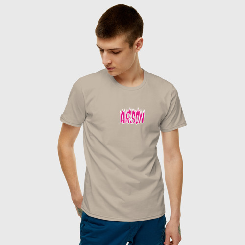Мужская футболка с принтом Arson ver 2 j-hope BTS, фото на моделе #1