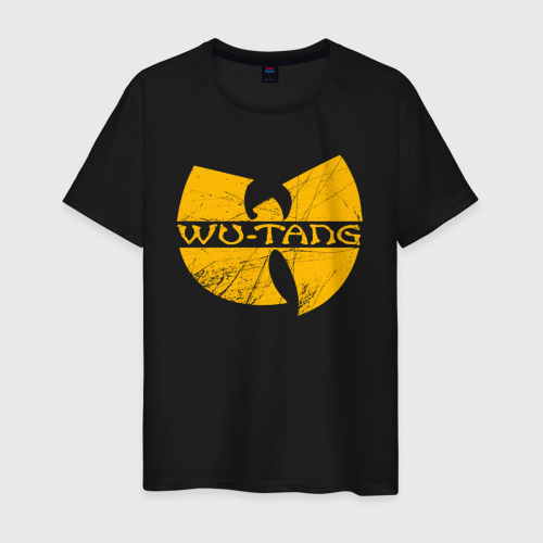 Мужская футболка с принтом Wu scratches logo, вид спереди #2