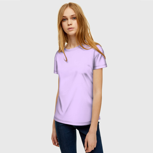 Женская 3D футболка с принтом Цифровая лаванда 2023, фото на моделе #1